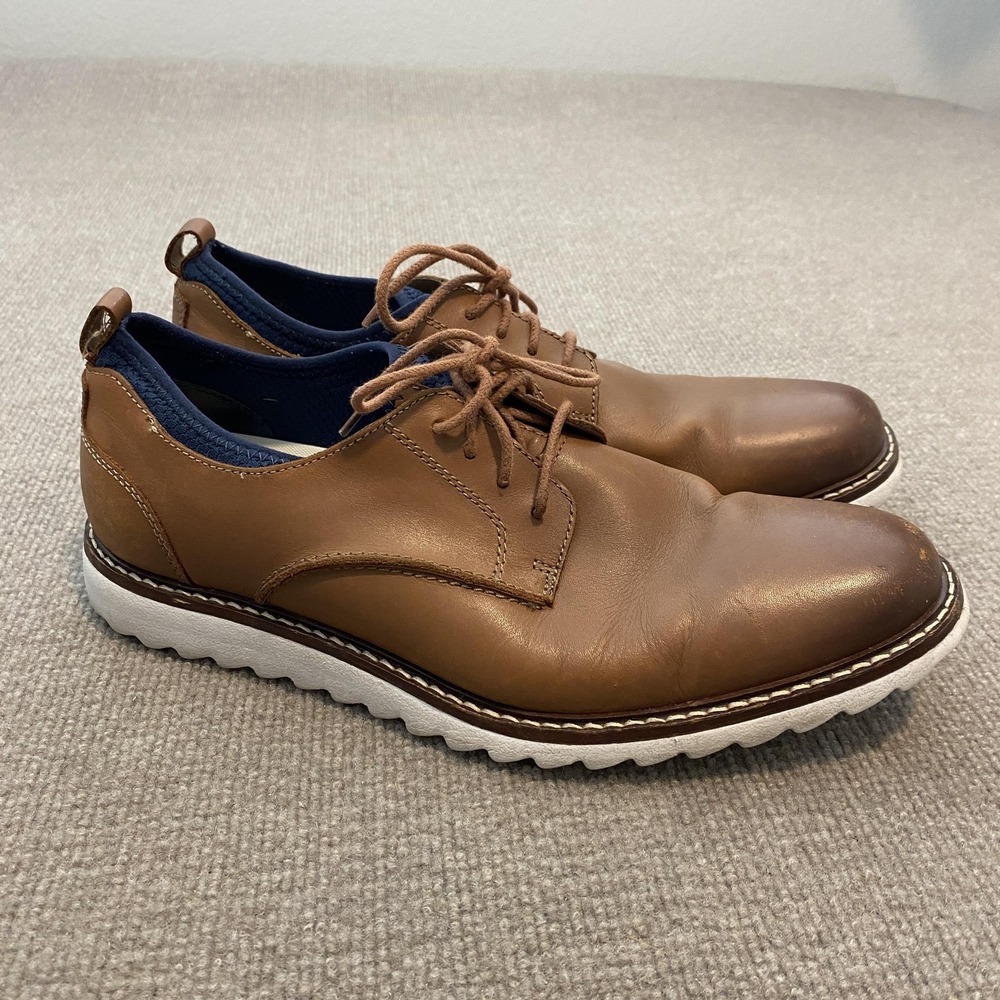 Johnston & Murphy Shoes Mens Size 11 Brown Leather Lace Up Sneakers 59-10828